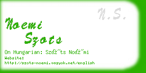 noemi szots business card